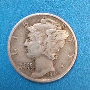 1941 liberty dime winged mercury